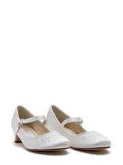 Rainbow Club White Verity Satin Bridesmaid Shoes - Kids - Image 3 of 5