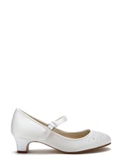 Rainbow Club White Verity Satin Bridesmaid Shoes - Kids - Image 4 of 5