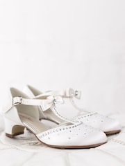 Rainbow Club White Lemonade Satin Bridesmaid Shoes - Kids - Image 1 of 2