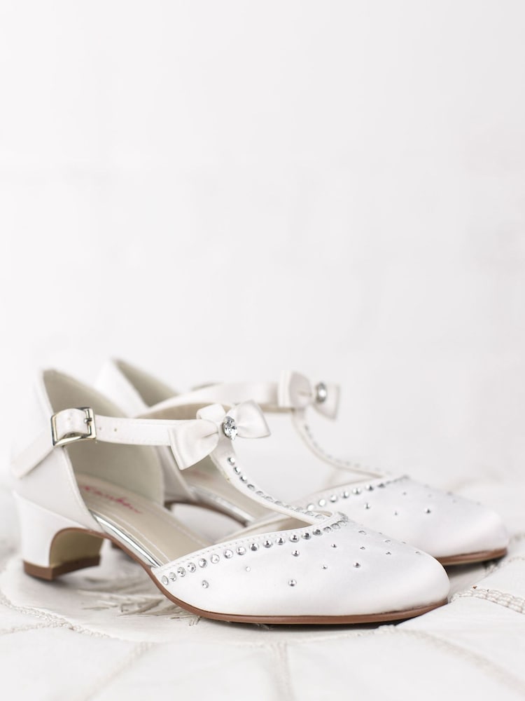 Rainbow Club White Lemonade Satin Bridesmaid Shoes - Kids - Image 1 of 2