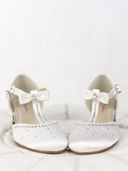 Rainbow Club White Lemonade Satin Bridesmaid Shoes - Kids - Image 2 of 2