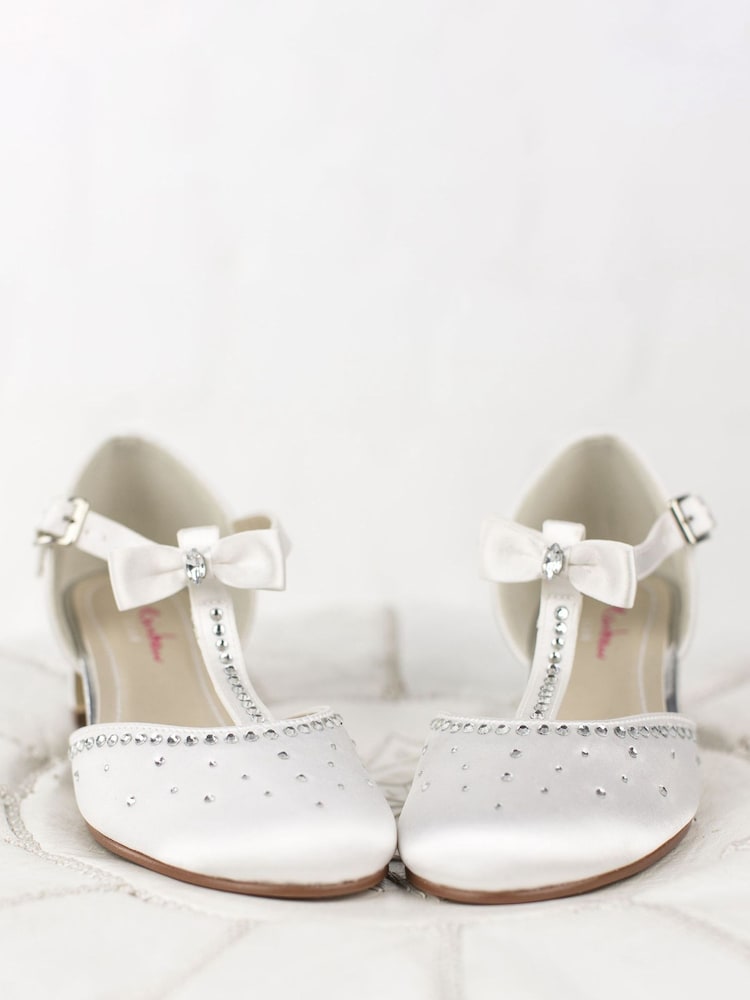 Rainbow Club White Lemonade Satin Bridesmaid Shoes - Kids - Image 2 of 2