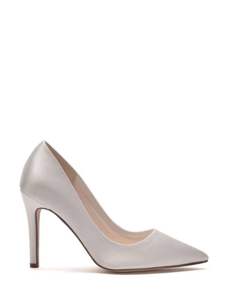Rainbow Club Ivory Regular Fit Wedding Coco Satin Bridal Shoes - Image 1 of 4 Rainbow Club Ivory Regular Fit Wedding Coco Satin Bridal Shoes - Image 1 of 4
