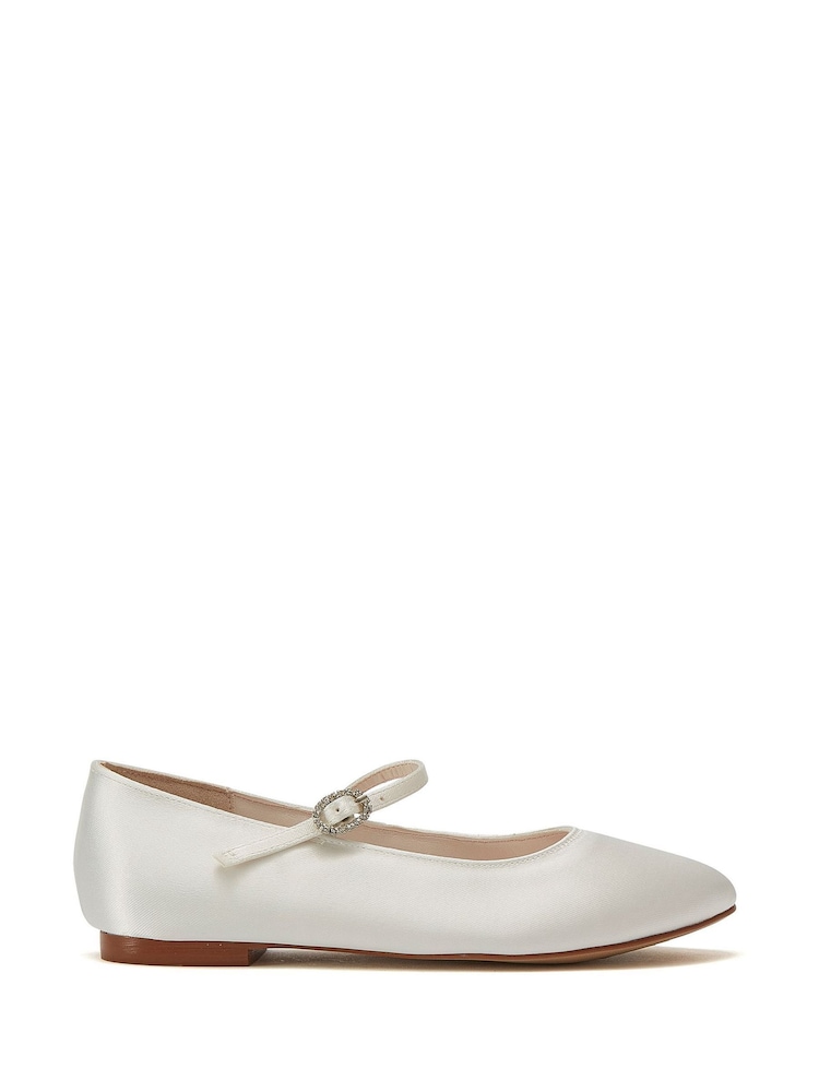 Rainbow Club Ivory Binx Satin Bridesmaid Shoes - Infants - Image 1 of 4