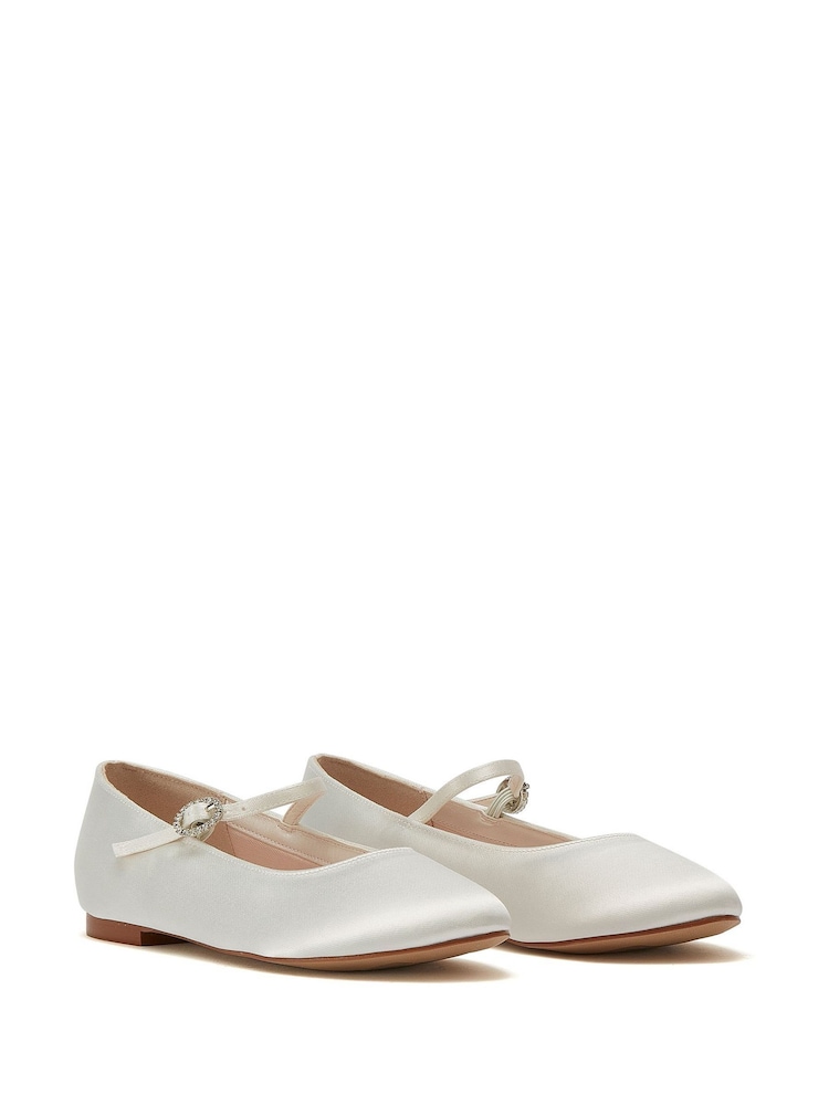 Rainbow Club Ivory Binx Satin Bridesmaid Shoes - Infants - Image 2 of 4