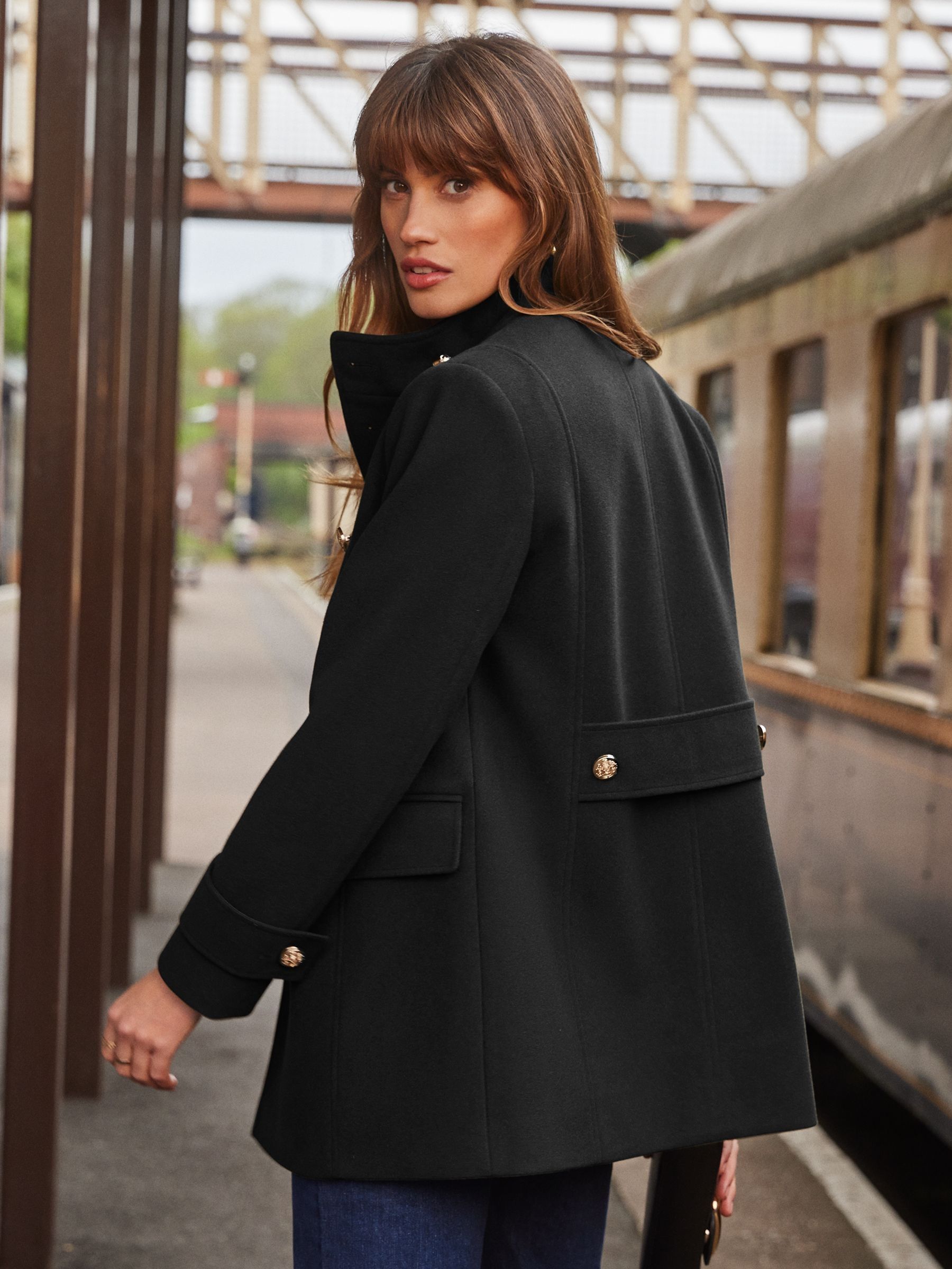 Short military coat clearance