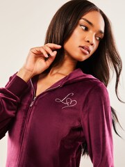 Lipsy велюровая толстовка на молнии с накладными вставками - Изображение 2 из 4