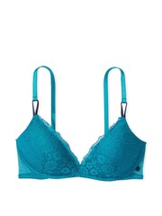 Victoria's Secret Evening Tide Blue Lace Non Wired Push Up Bra - Image 2 of 2