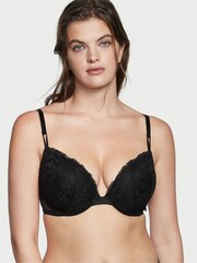 Victoria's Secret Black Lace T-Shirt Push Up Bra - Image 1 of 6
