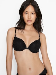 Victoria's Secret Black Lace T-Shirt Push Up Bra - Image 4 of 6