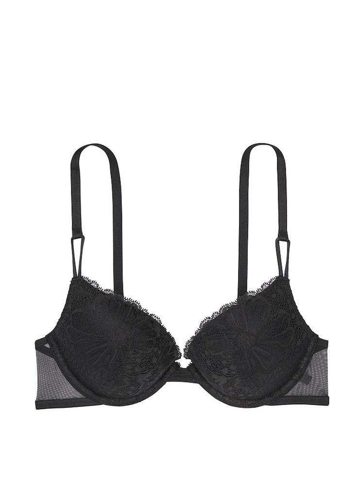 Victoria's Secret Black Lace T-Shirt Push Up Bra - Image 6 of 6