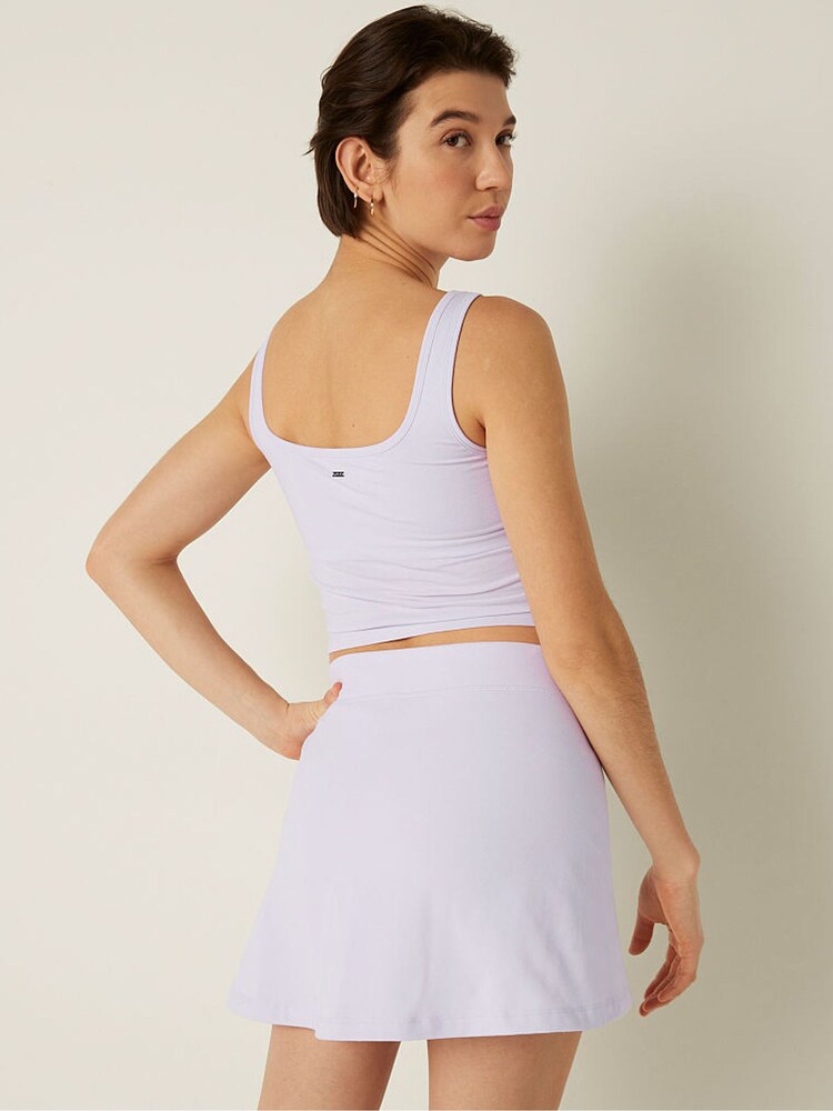 Victoria's Secret PINK Purple Whisper Cotton Contour Crop Top Tank Top - Image 2 of 5