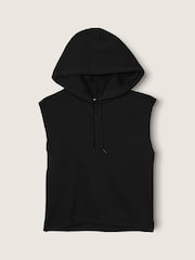 Victoria's Secret PINK Pure Black Cropped Sleeveless Hoodie - Image 4 of 4