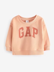 Gap Orange Logo Crew Neck Sweatshirt - Image 1 of 3