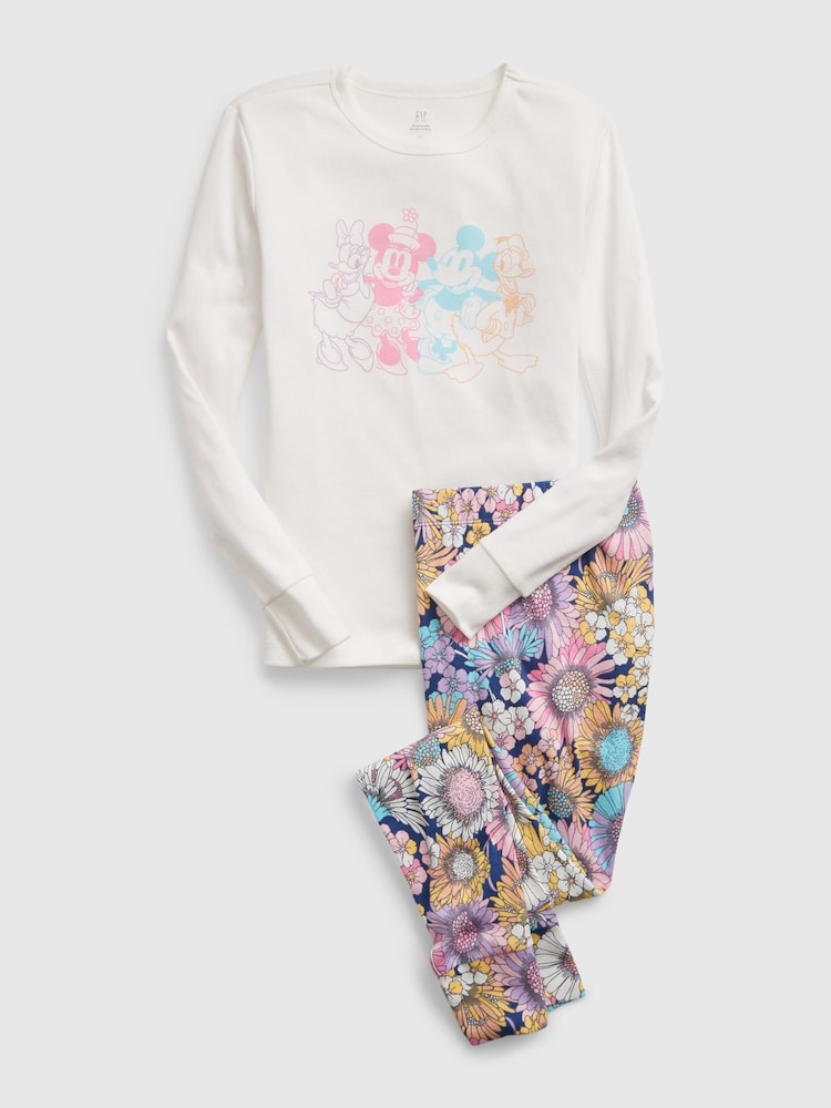 Gap White Disney Mickey Mouse Long Sleeve Pyjamas - Image 1 of 2 Gap White Disney Mickey Mouse Long Sleeve Pyjamas - Image 1 of 2