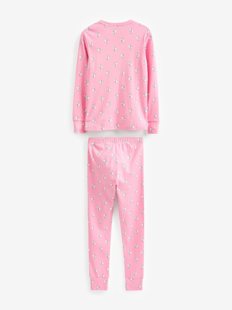 Gap Pink Bunny Print Long Sleeve Pyjamas - Image 2 of 5