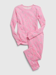 Gap Pink Bunny Print Long Sleeve Pyjamas - Image 3 of 5