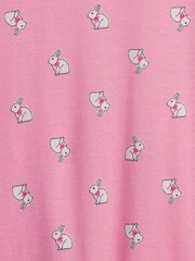 Gap Pink Bunny Print Long Sleeve Pyjamas - Image 5 of 5