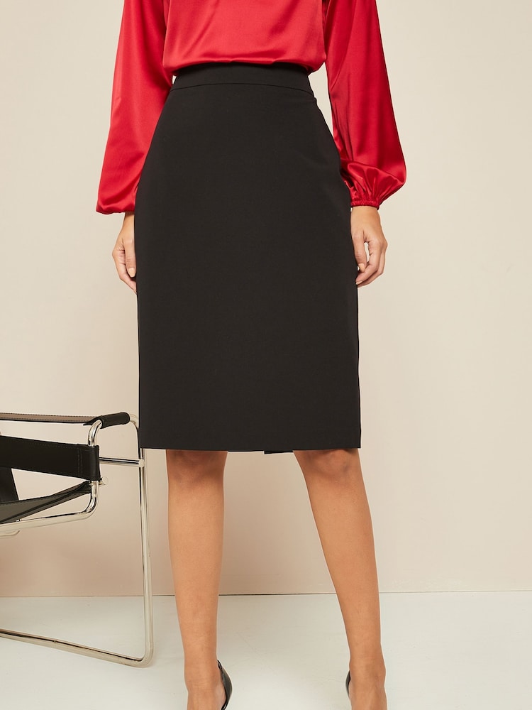 Friends Like These Black Black Tailored Pencil Skirt - Image 1 of 4