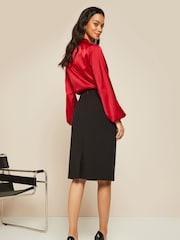 Friends Like These Black Black Tailored Pencil Skirt - Image 2 of 4