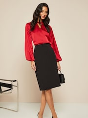 Friends Like These Black Black Tailored Pencil Skirt - Image 3 of 4