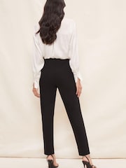 Friends Like These Black Stretch Pintuck Smart Trousers - Image 2 of 4