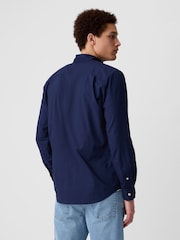 Gap Navy Blue Slim Fit Stretch Shirt - Image 2 of 4