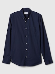 Gap Navy Blue Slim Fit Stretch Shirt - Image 4 of 4