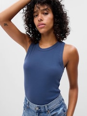 Gap Navy High Neck Vest Tank Top - Image 1 of 1