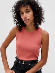 Gap Red High Neck Vest Tank Top - Image 1 of 1
