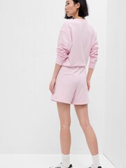 Gap Pink High Rise Logo Jogger Shorts - Image 2 of 6