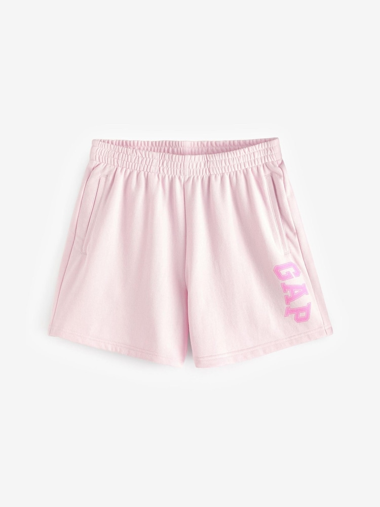 Gap Pink High Rise Logo Jogger Shorts - Image 6 of 6