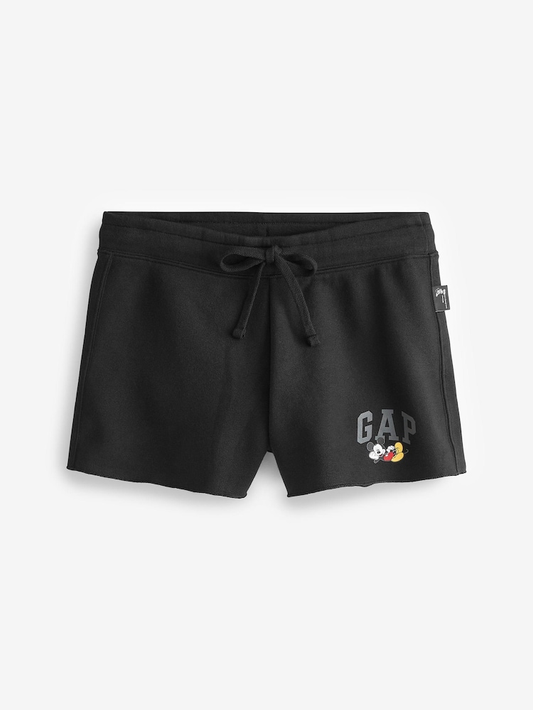 Gap Black Disney Mickey Mouse Logo Jogger Shorts - Image 4 of 4