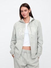 Gap Grey Logo Zip Up Hoodie - Image 2 of 5
