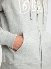 Gap Grey Logo Zip Up Hoodie - Image 5 of 5
