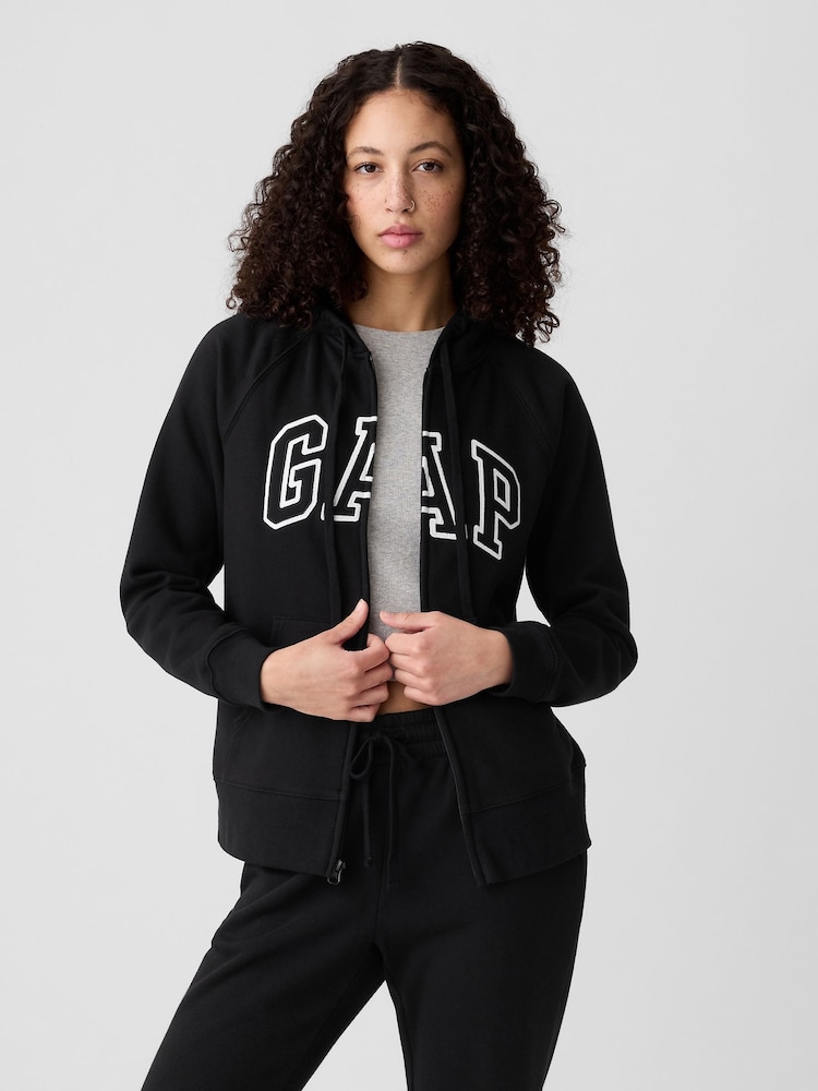Gap Black Logo Zip Up Hoodie - Image 1 of 3
