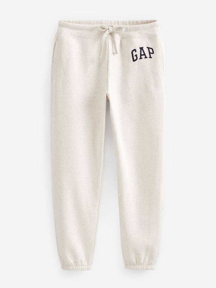 Gap Cream Vintage Arch Logo Fleece-Lined Joggers - Image 4 of 4