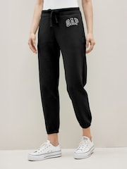 Gap Black Vintage Arch Logo Fleece-Lined Joggers - Image 1 of 4
