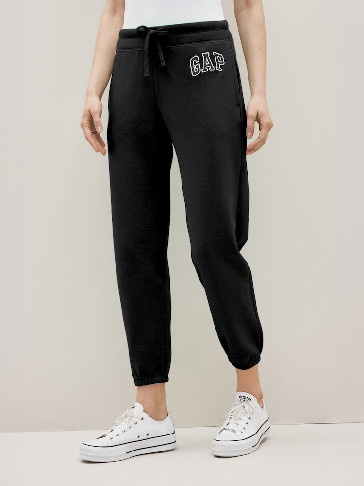 Gap Black Vintage Arch Logo Fleece-Lined Joggers - Image 1 of 4