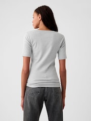 Gap Grey Short Sleeve Modern Cotton-Modal Crew Neck T-Shirt - Image 2 of 4