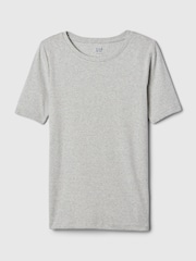 Gap Grey Short Sleeve Modern Cotton-Modal Crew Neck T-Shirt - Image 4 of 4