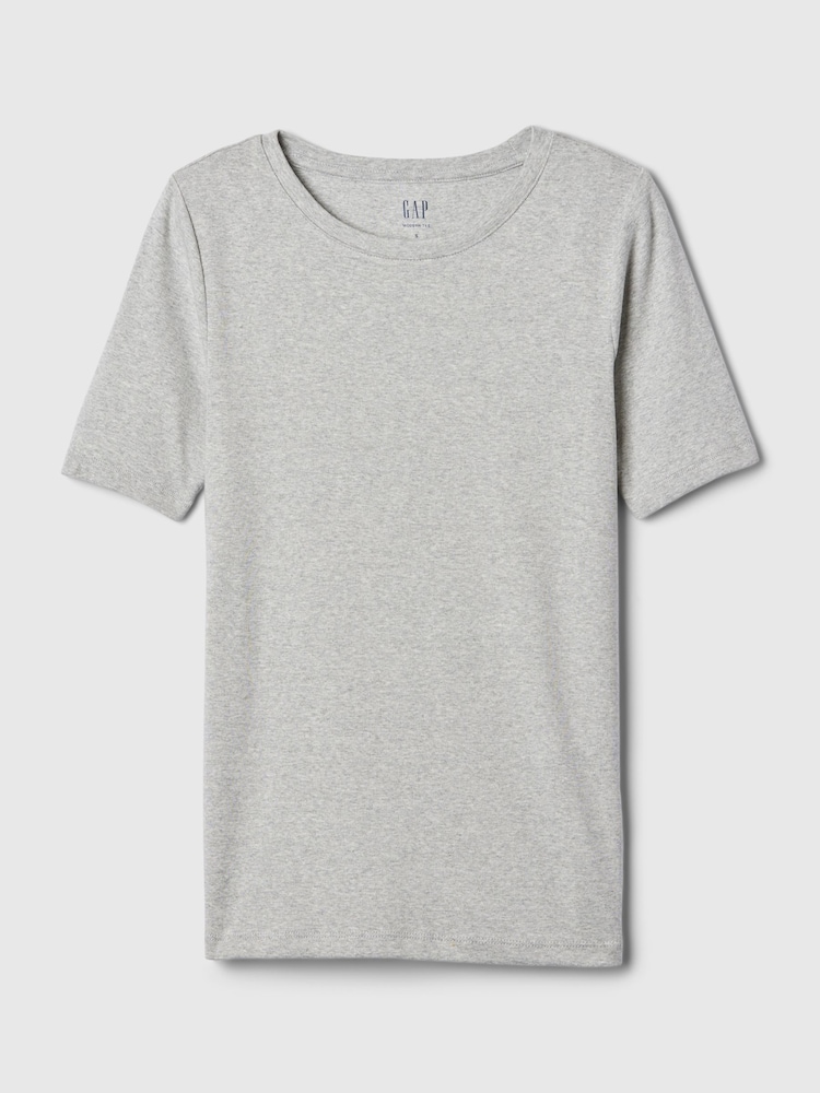 Gap Grey Short Sleeve Modern Cotton-Modal Crew Neck T-Shirt - Image 4 of 4 Gap Grey Short Sleeve Modern Cotton-Modal Crew Neck T-Shirt - Image 4 of 4