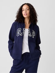 Gap Navy Blue Logo Zip Up Hoodie - Image 1 of 4