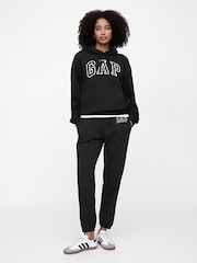 Gap Black Pullover Logo Vintage Fleece-Lined Hoodie - Image 4 of 5