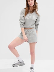 Gap Grey Logo Jogger Shorts - Image 1 of 2
