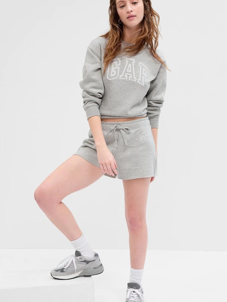 Gap Grey Logo Jogger Shorts - Image 1 of 2 Gap Grey Logo Jogger Shorts - Image 1 of 2