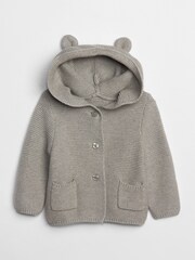 Gap Grey Knitted Brannan Bear Cardigan (Newborn-24mths) - Image 1 of 3