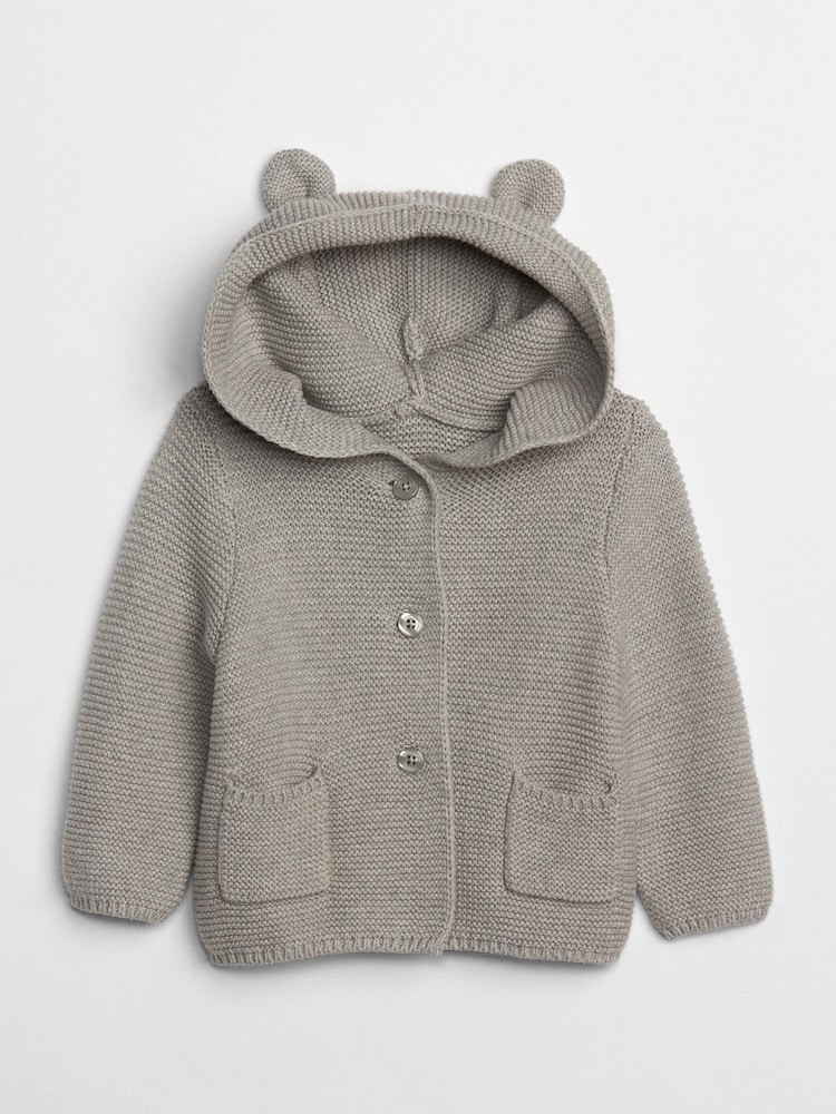 Gap Grey Knitted Brannan Bear Cardigan (Newborn-24mths) - Image 1 of 3