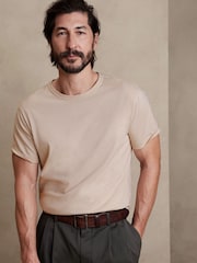 Banana Republic Beige Soft Wash T-Shirt - Image 1 of 2