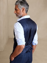 Banana Republic Blue Perfect Flannel Suit Waistcoat - Image 2 of 5